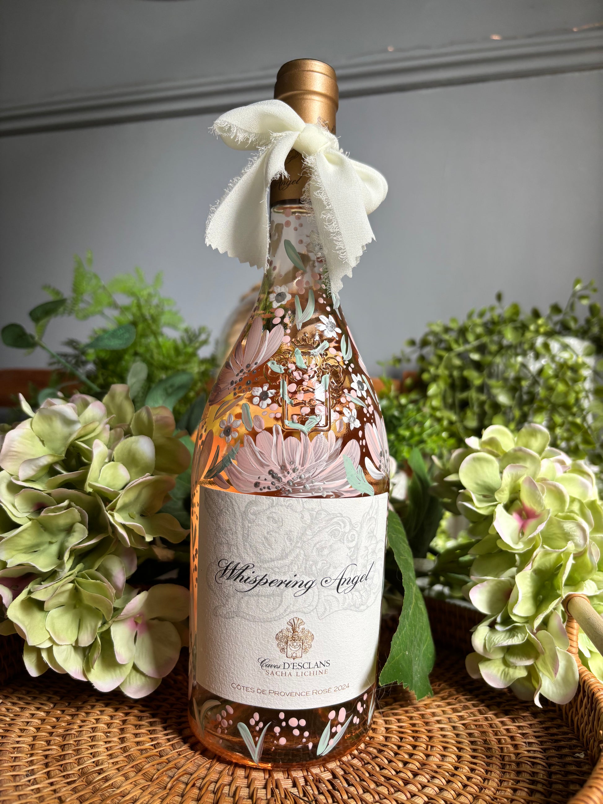 Custom Painted Champagne Bottle for Celebrations – Painting Service Only