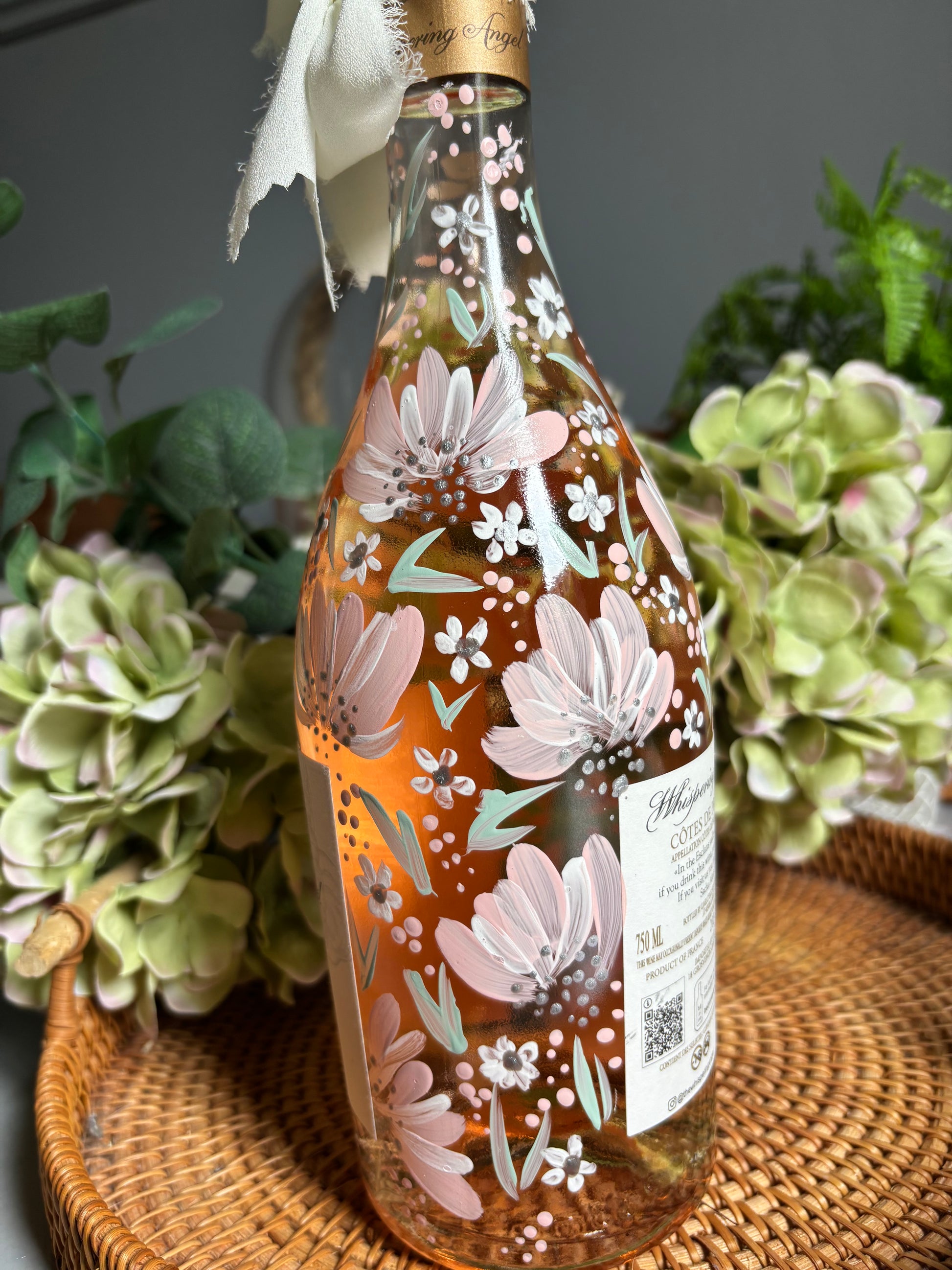 Custom Painted Champagne Bottle for Celebrations – Painting Service Only