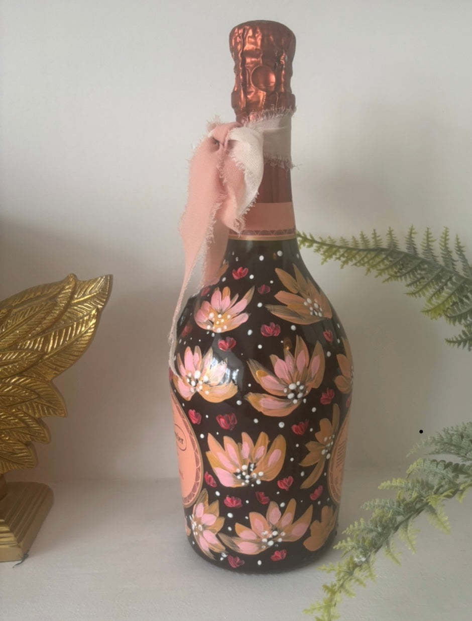 Personalised Hand-Painted Champagne Bottle – Painting Service Only