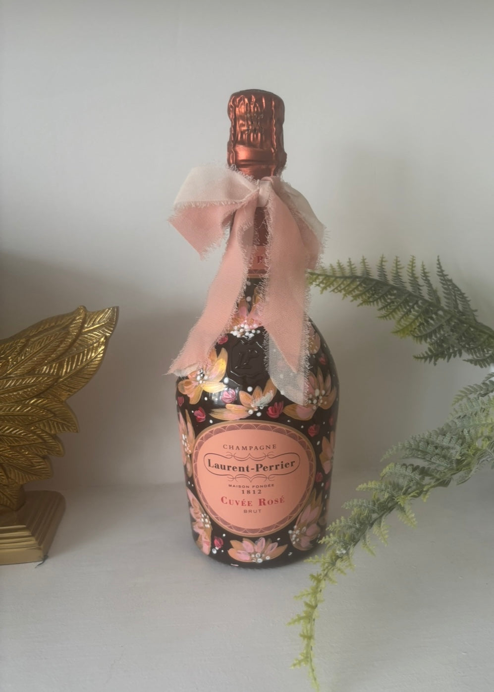 Personalised Hand-Painted Champagne Bottle – Painting Service Only