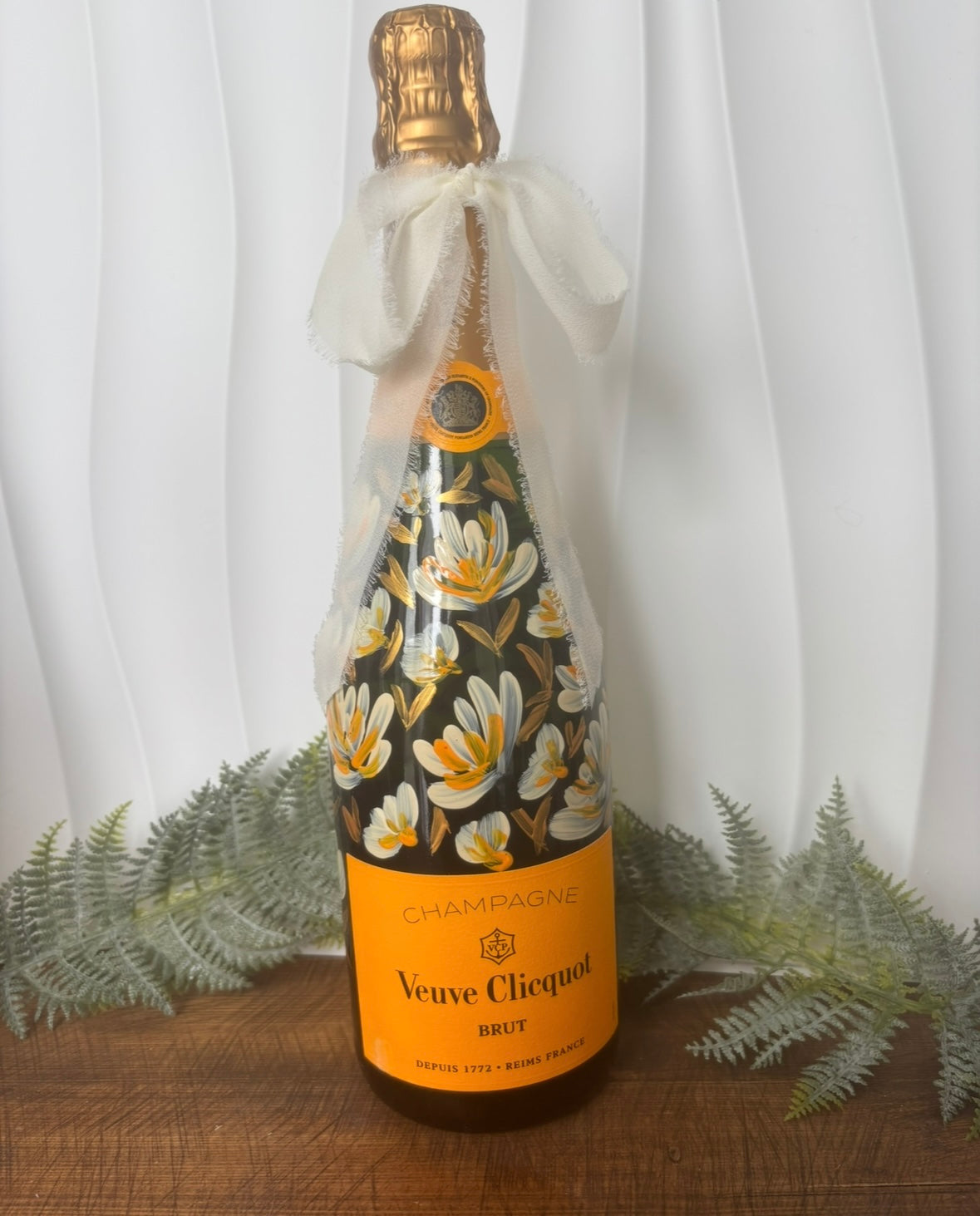 Custom Painted Champagne Bottle for Celebrations – Painting Service Only